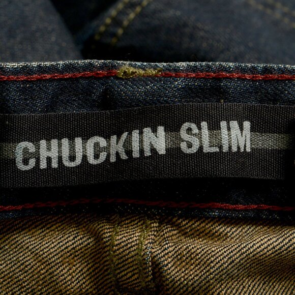 Converse Men's "Chuckin Slim" 5 Pockets Dark Blue Wash Jeans US 36 IT 52 - Picture 5 of 6